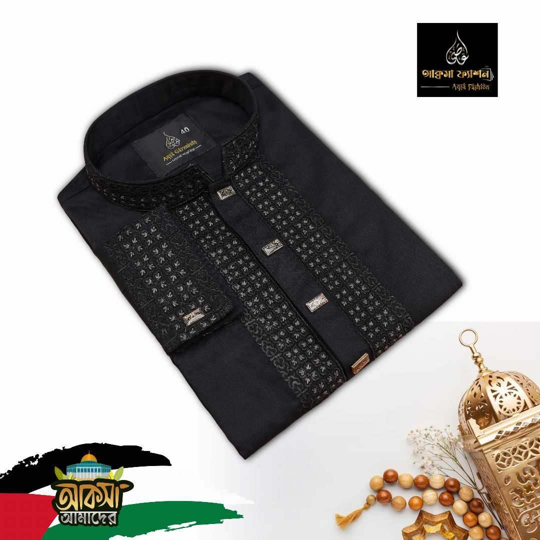 Fashionable Embroidered Cotton Panjabi
