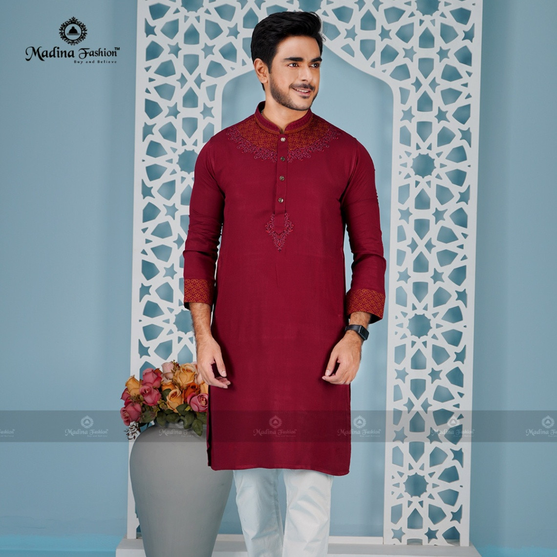 Premium Embroidered Panjabi for Men